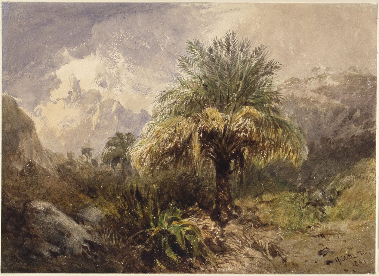 Palmer i bergen av Eduard Hildebrandt