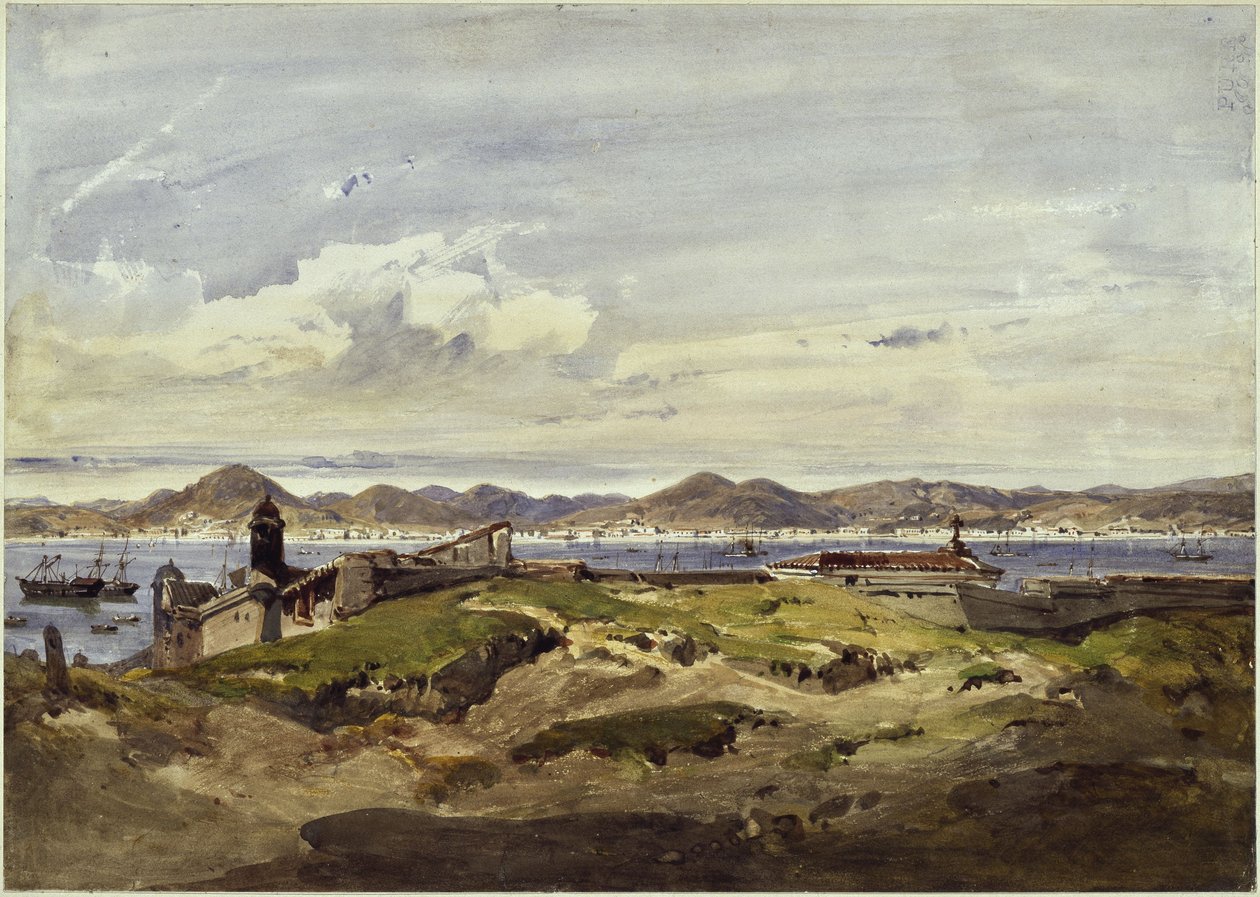 Panorama över Rio de Janeiro av Eduard Hildebrandt
