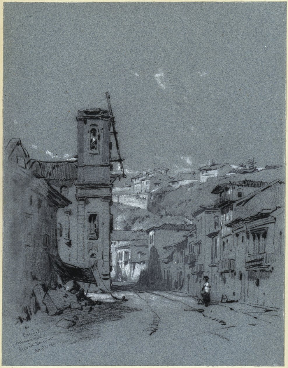 Rua de Misericordia i Rio de Janeiro av Eduard Hildebrandt