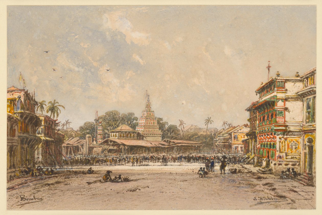 Gata i Bombay av Eduard Hildebrandt