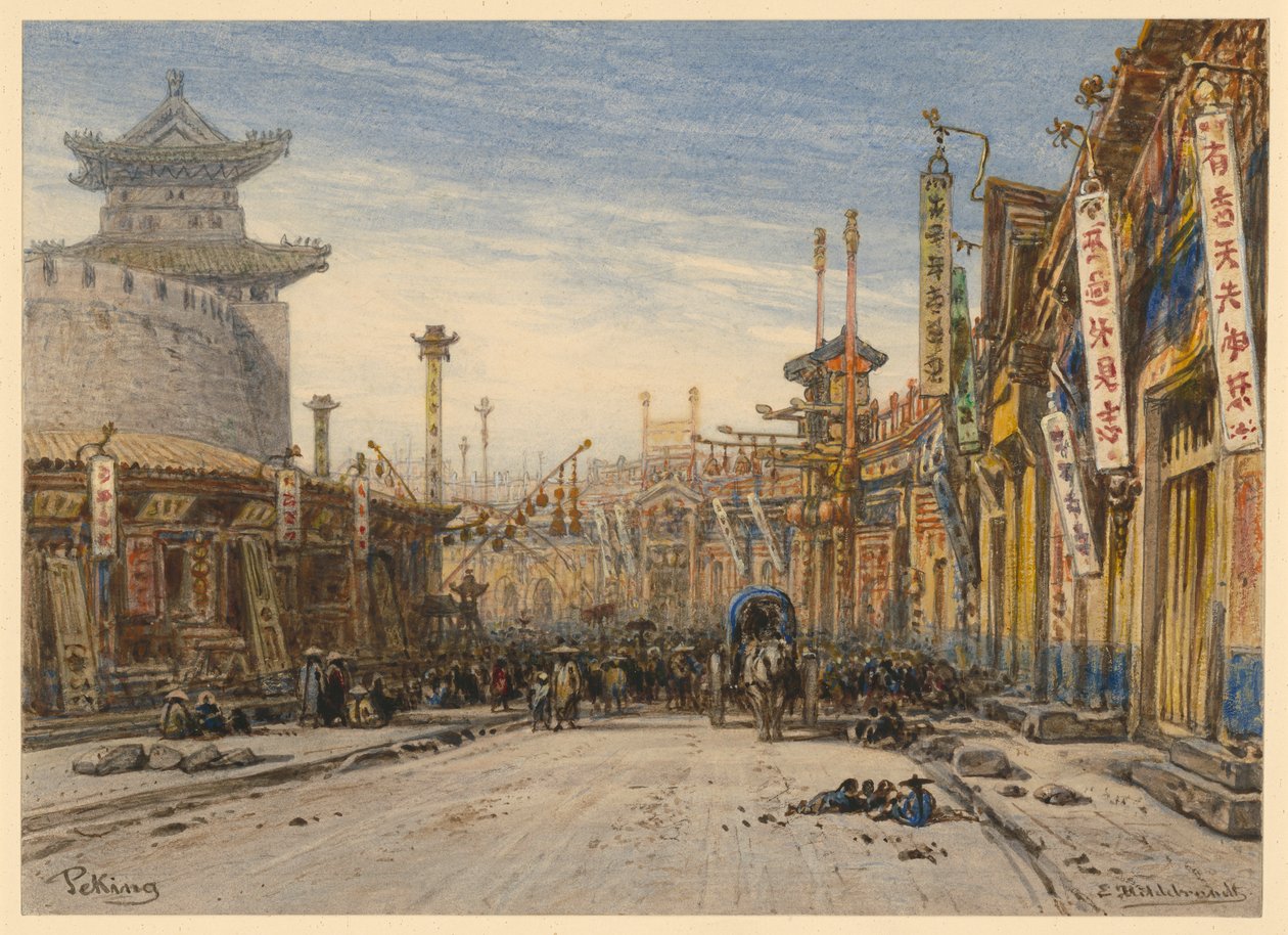Gata i Peking av Eduard Hildebrandt