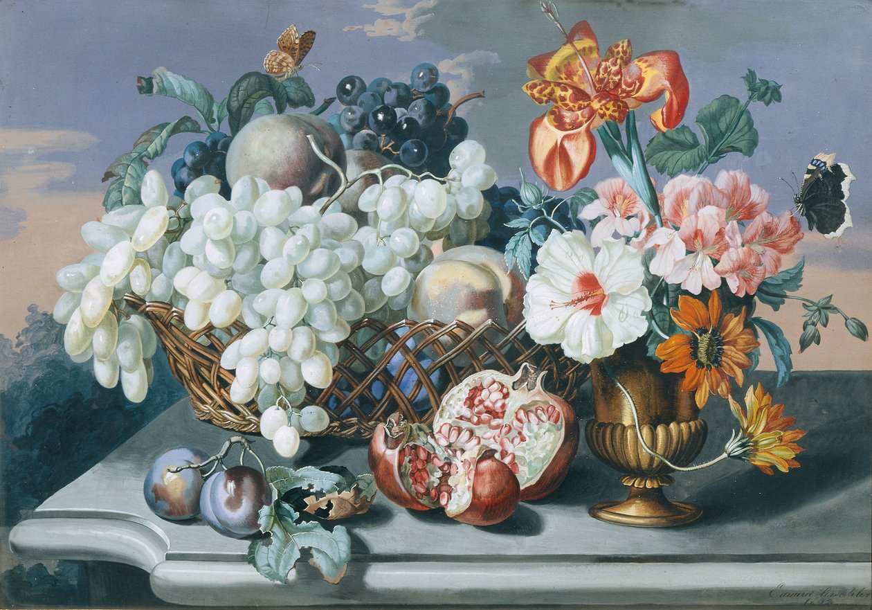 blommor och frukter av Eduard Hirschler