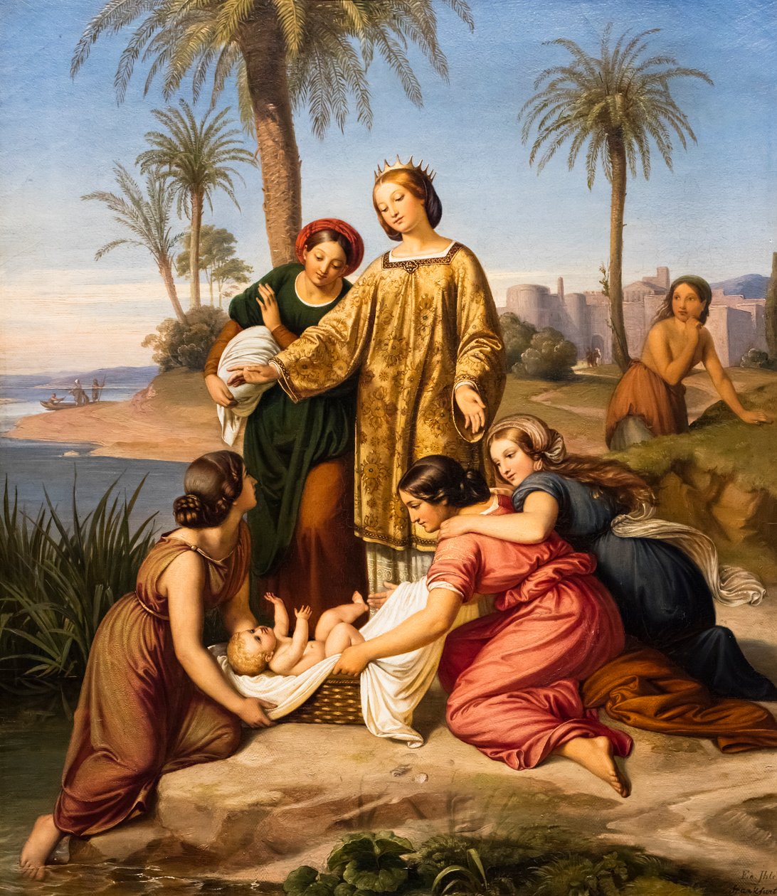 Upptäckten av Moses, ca 1845 (olja på duk) av Eduard Ihlee