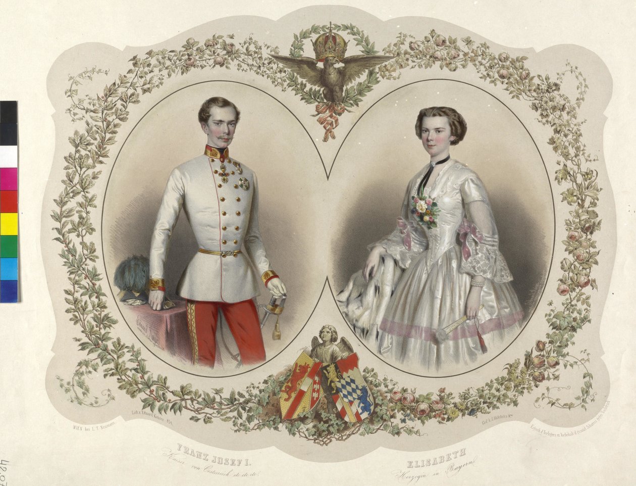 Franz Joseph I kejsare av Österrike - Elisabeth, hertiginna av Bayern av Eduard Kaiser