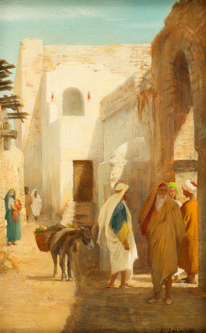 Orientalisk gatuscen av Eduard Lebiedzki