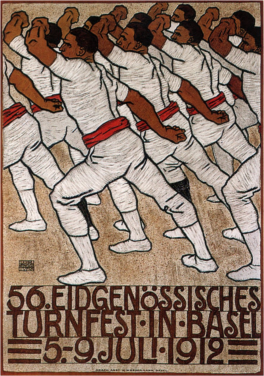 56:e federala gymnastikfestivalen i Basel, 1912 av Eduard Renggli the Younger