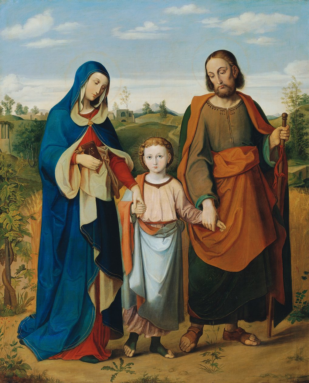 Den heliga familjen på väg hem från templet av Eduard Ritter von Engerth