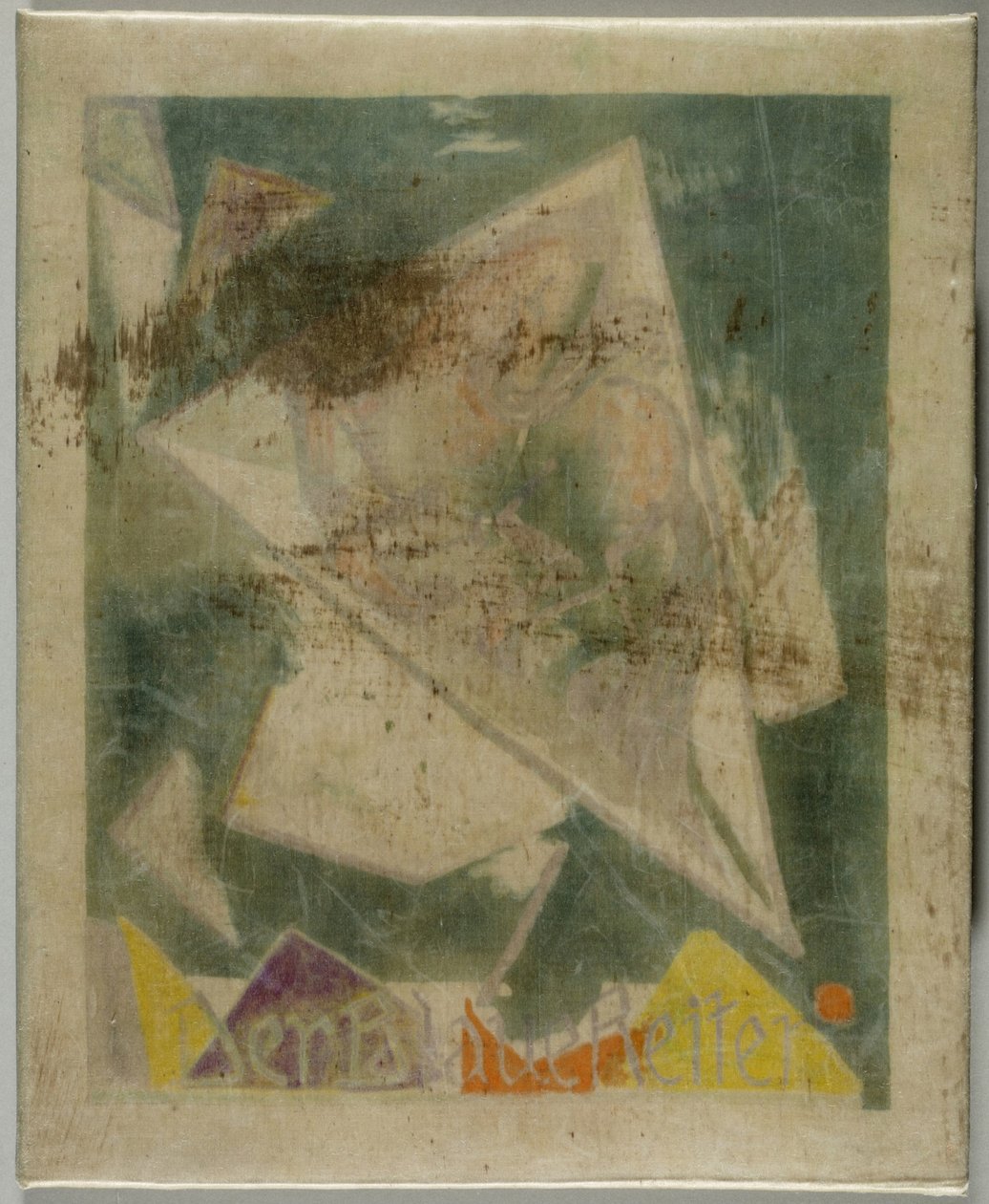 Utkast till omslaget till almanackan "Der Blaue Reiter" av Eduard Schiemann