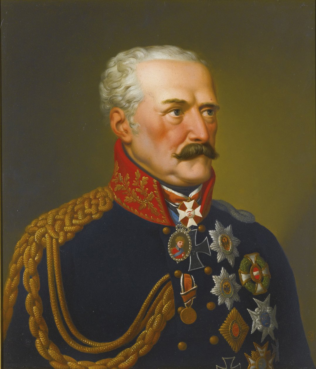 Porträtt av Gebhard Leberecht von Blücher, prins av Wahlstatt 1742-1819 av Eduard Ströhling