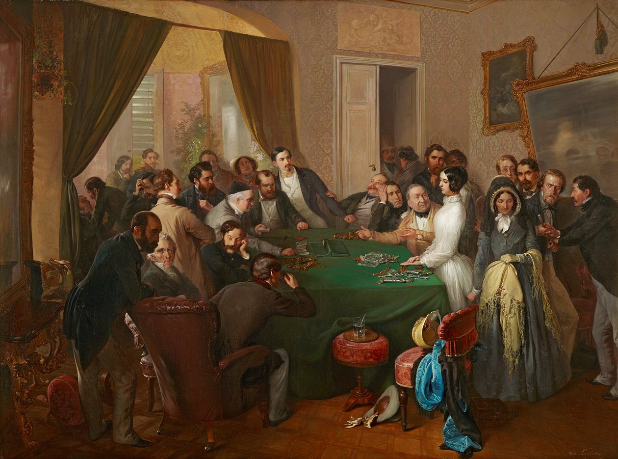 Will Bank Gambling, 1840. av Eduard Swoboda