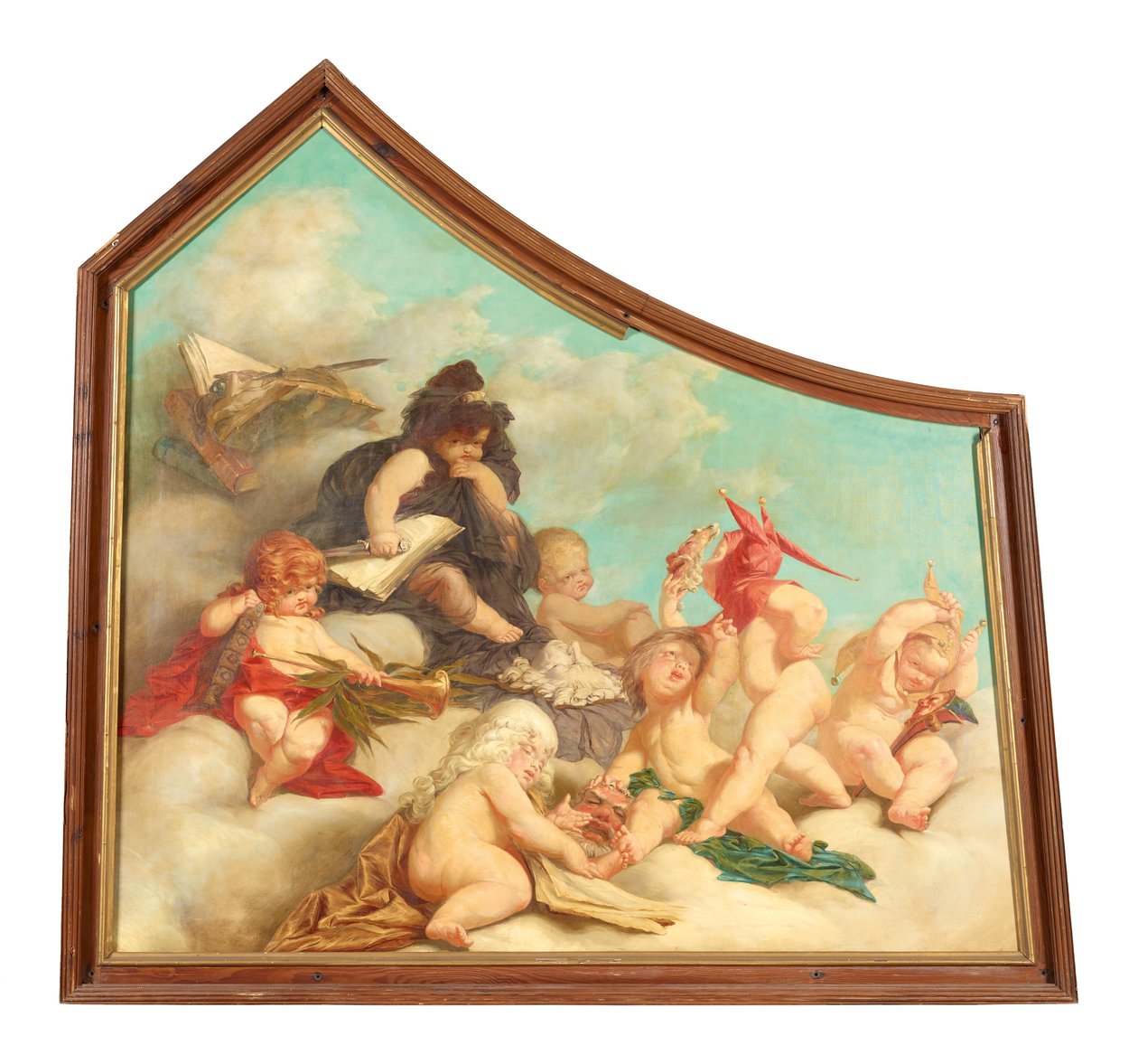 Del av en takmålning (putti allegorier) av Eduard Theodor Ritter von Grützner