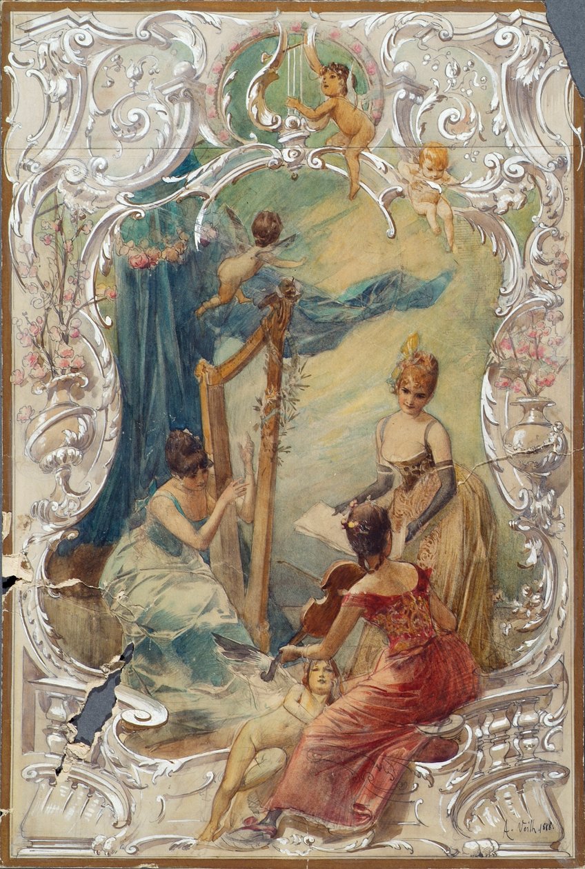 Sång (utkast till en väggmålning i Varieté Ronacher, Wien) av Eduard Veith