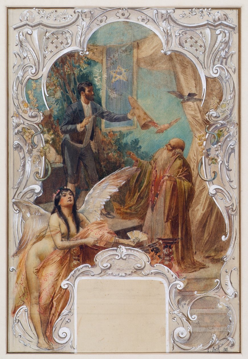 Conjurer (utkast till en väggmålning i Varieté Ronacher, Wien) av Eduard Veith
