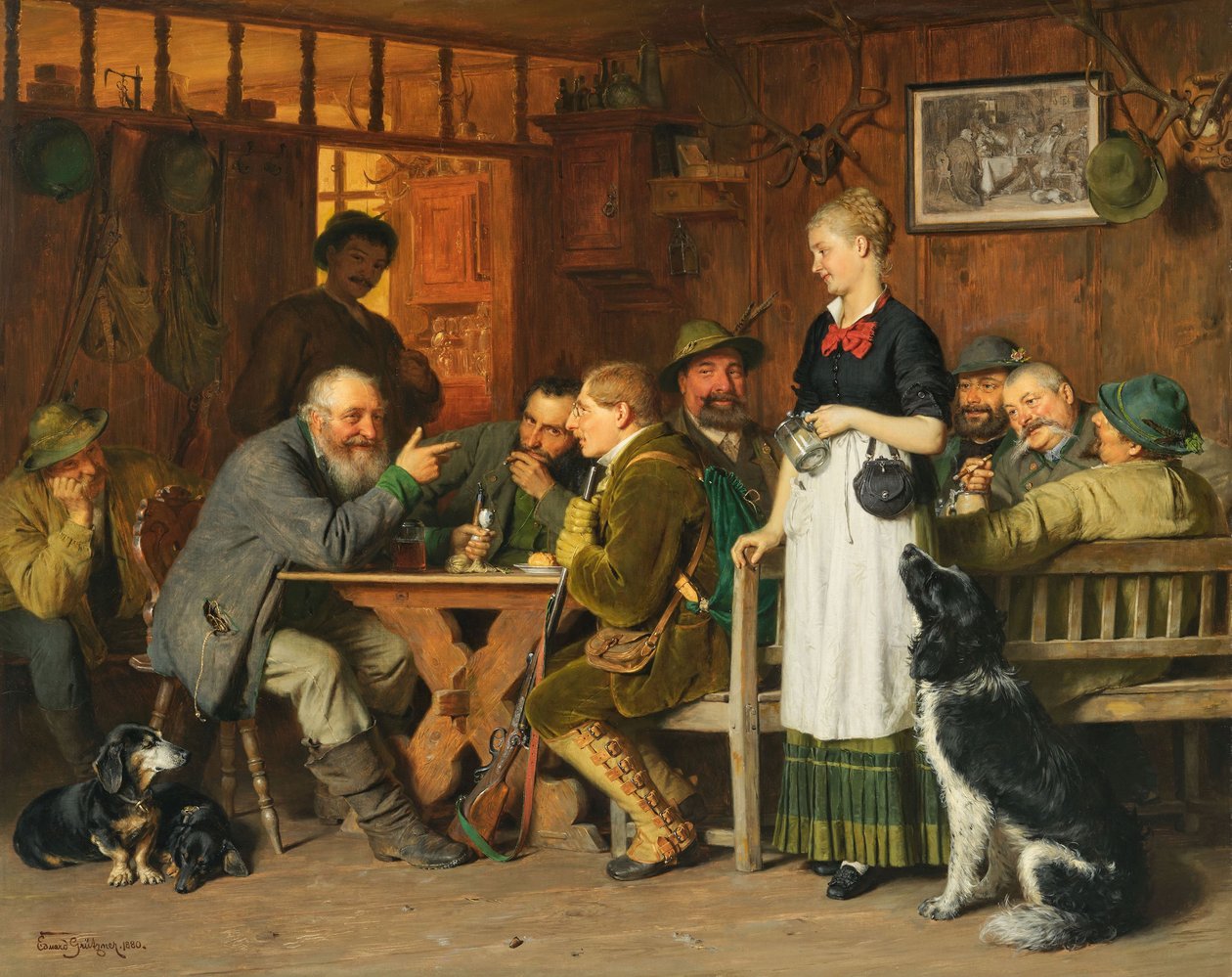 Eduard Grützner Söndagsjägaren 1880 av Eduard von Grutzner