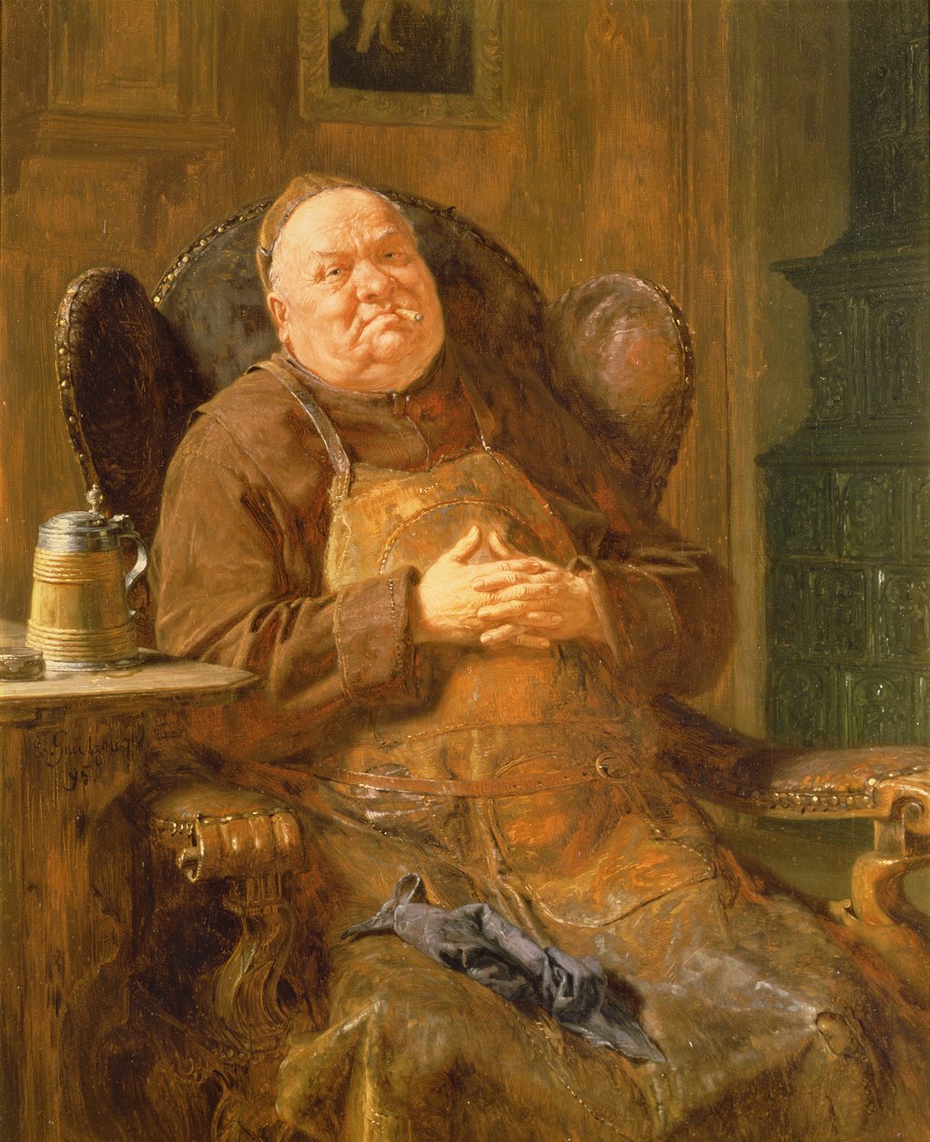 En tyst rök, 1895 av Eduard von Grutzner