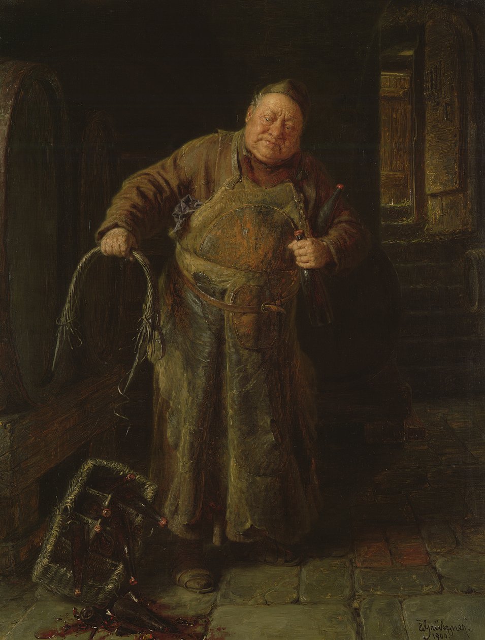 Det trasiga handtaget, 1900 av Eduard von Grutzner