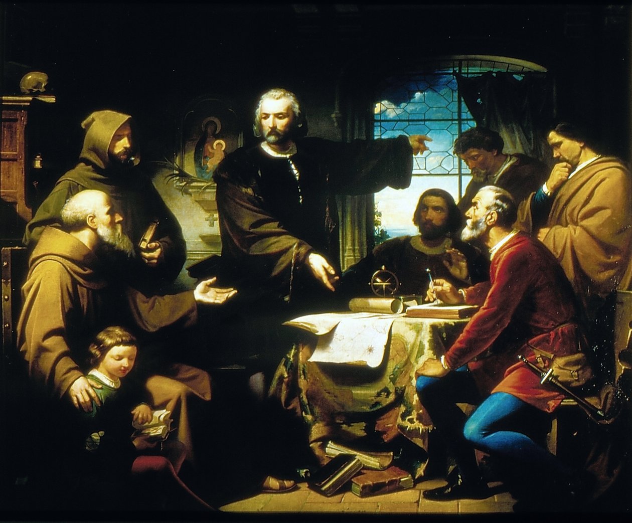 Christopher Columbus i klostret La Rábida av Eduardo Cano