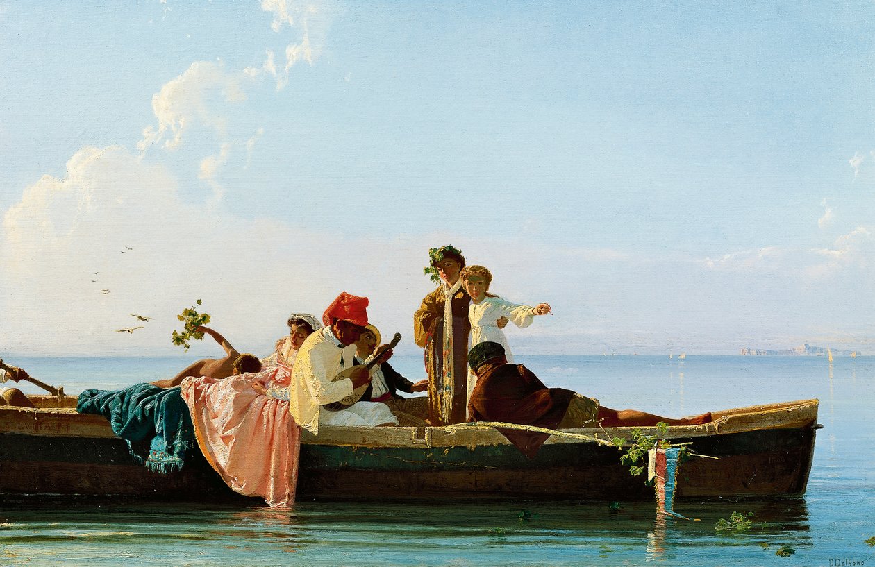 Från Frisio till Saint Lucia, av Edoardo Dalbono, cirka 1866, olja på duk av Eduardo Dalbono
