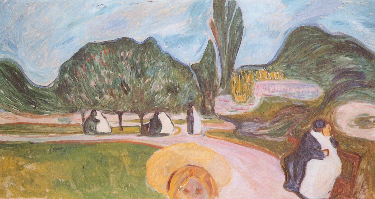 Liebespaare im Park  av Edvard Munch