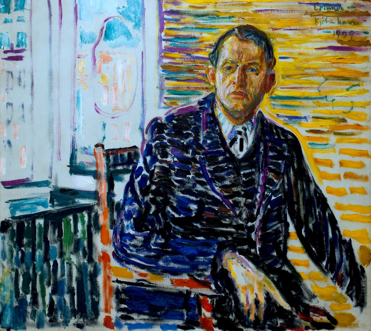 Self-Portrait in the Clinic av Edvard Munch