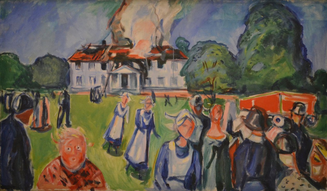 The House is Burning av Edvard Munch