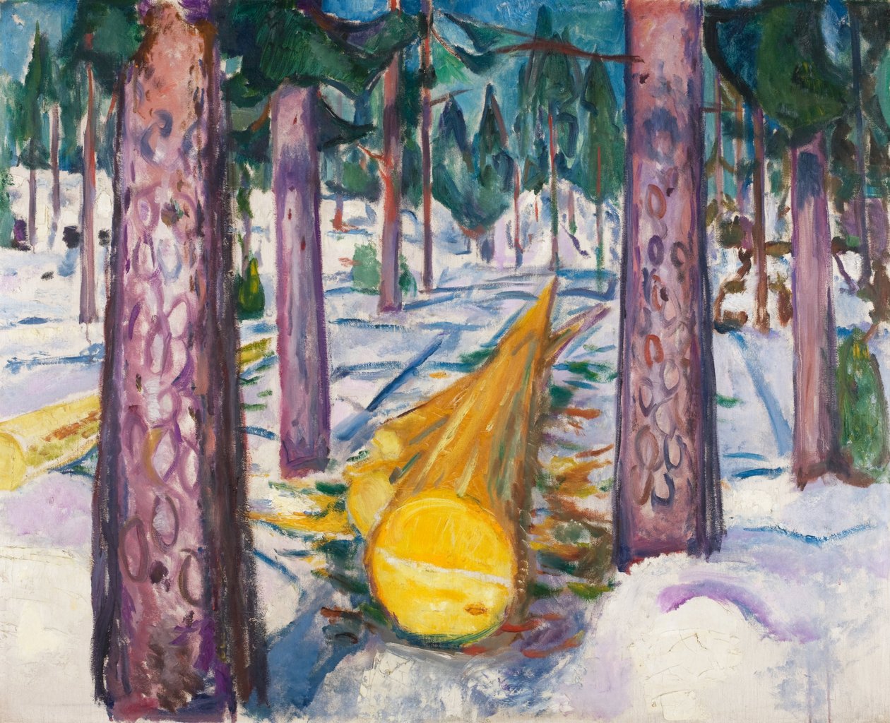 The Yellow Log av Edvard Munch