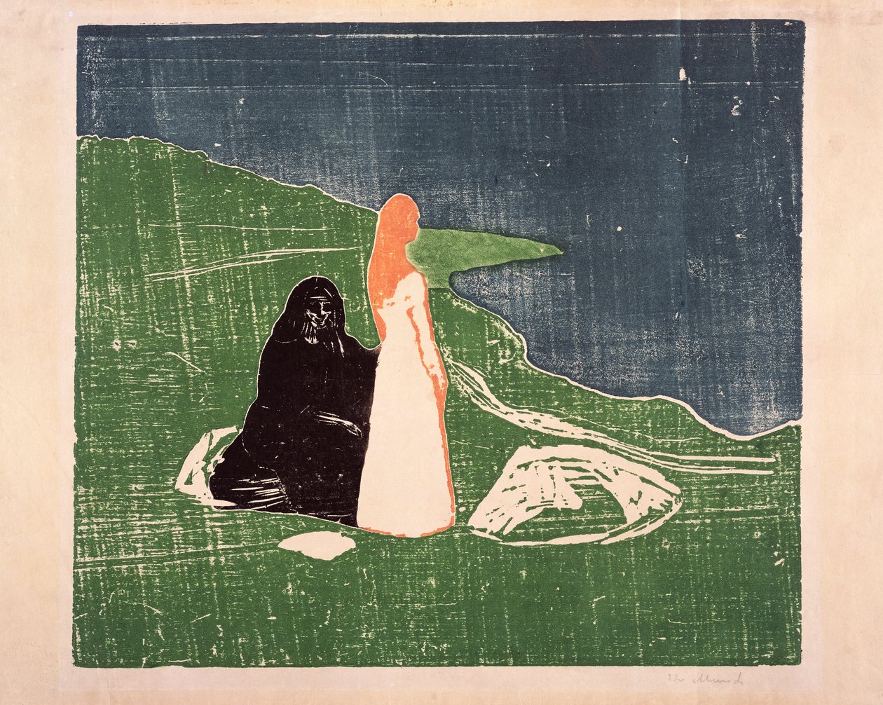 Två kvinnor på stranden, 1898 av Edvard Munch