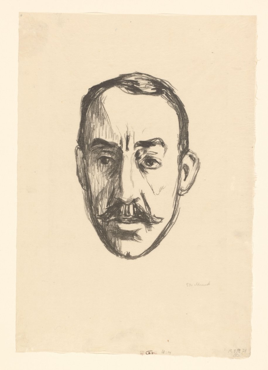 Porträtt av Henry van de Velde Henry van de Velde (originaltitel) av Edvard Munch (signed by artist)