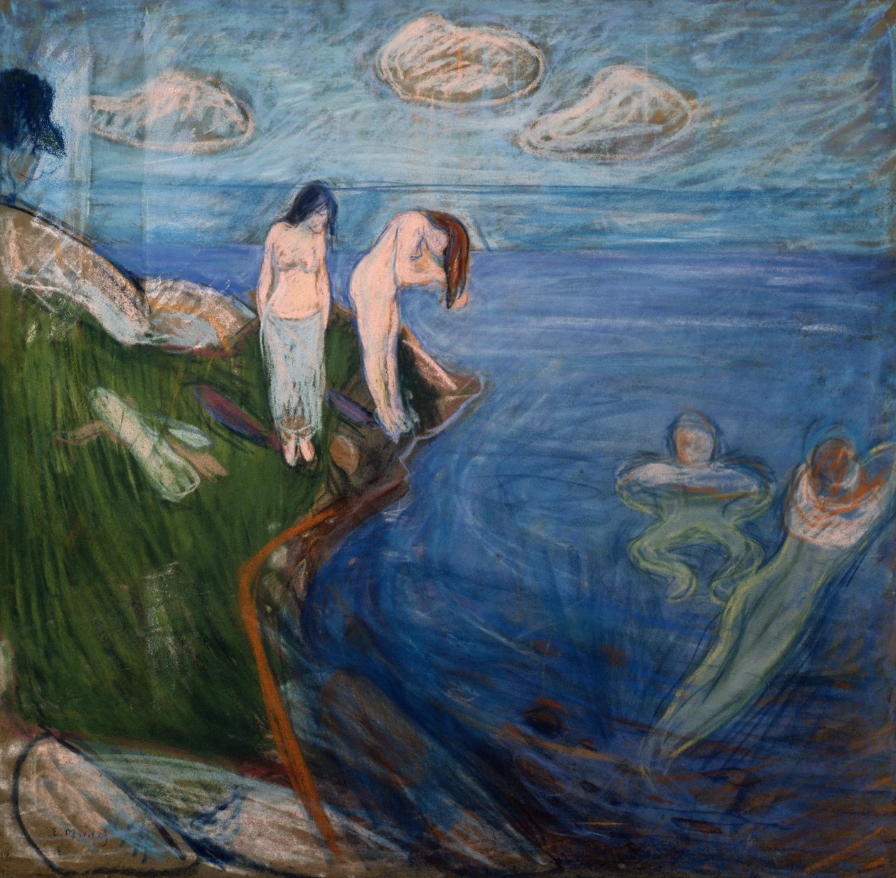 Badande kvinnor av Edvard Munch