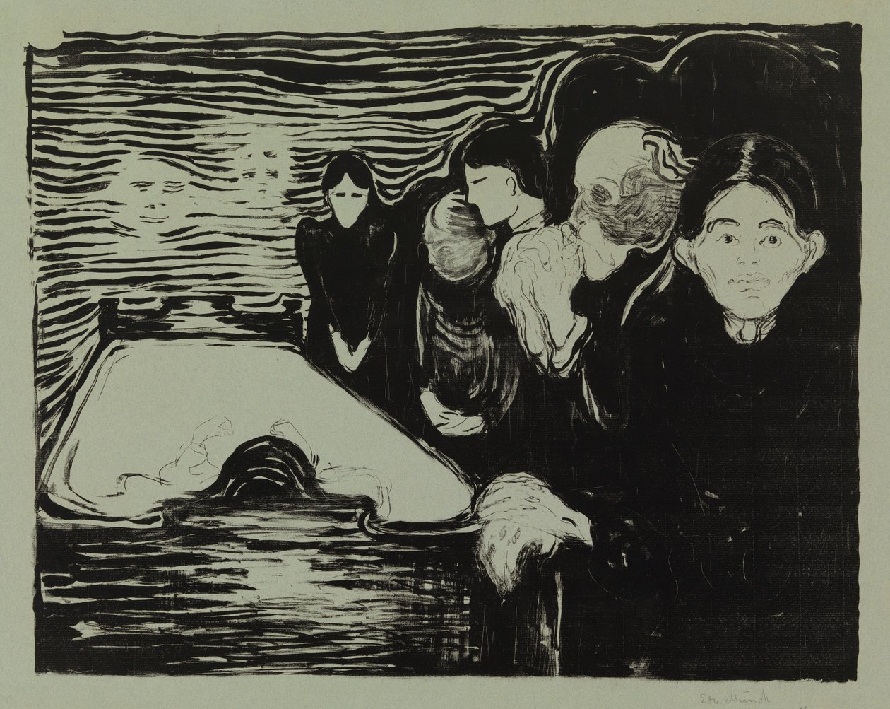 Vid dödsbädden av Edvard Munch