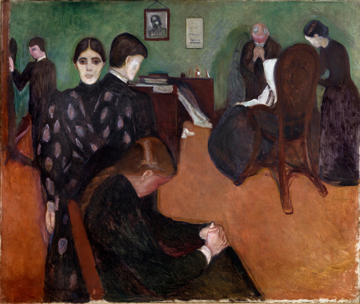 Döden i de sjukas kammare Målning av Edvard Munch (1863-1944) av Edvard Munch