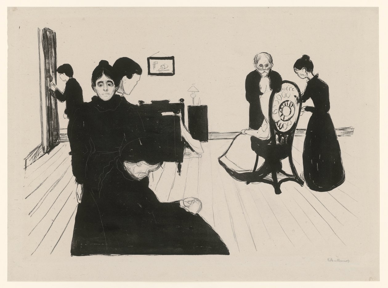 Döden på sjukhusrummet av Edvard Munch