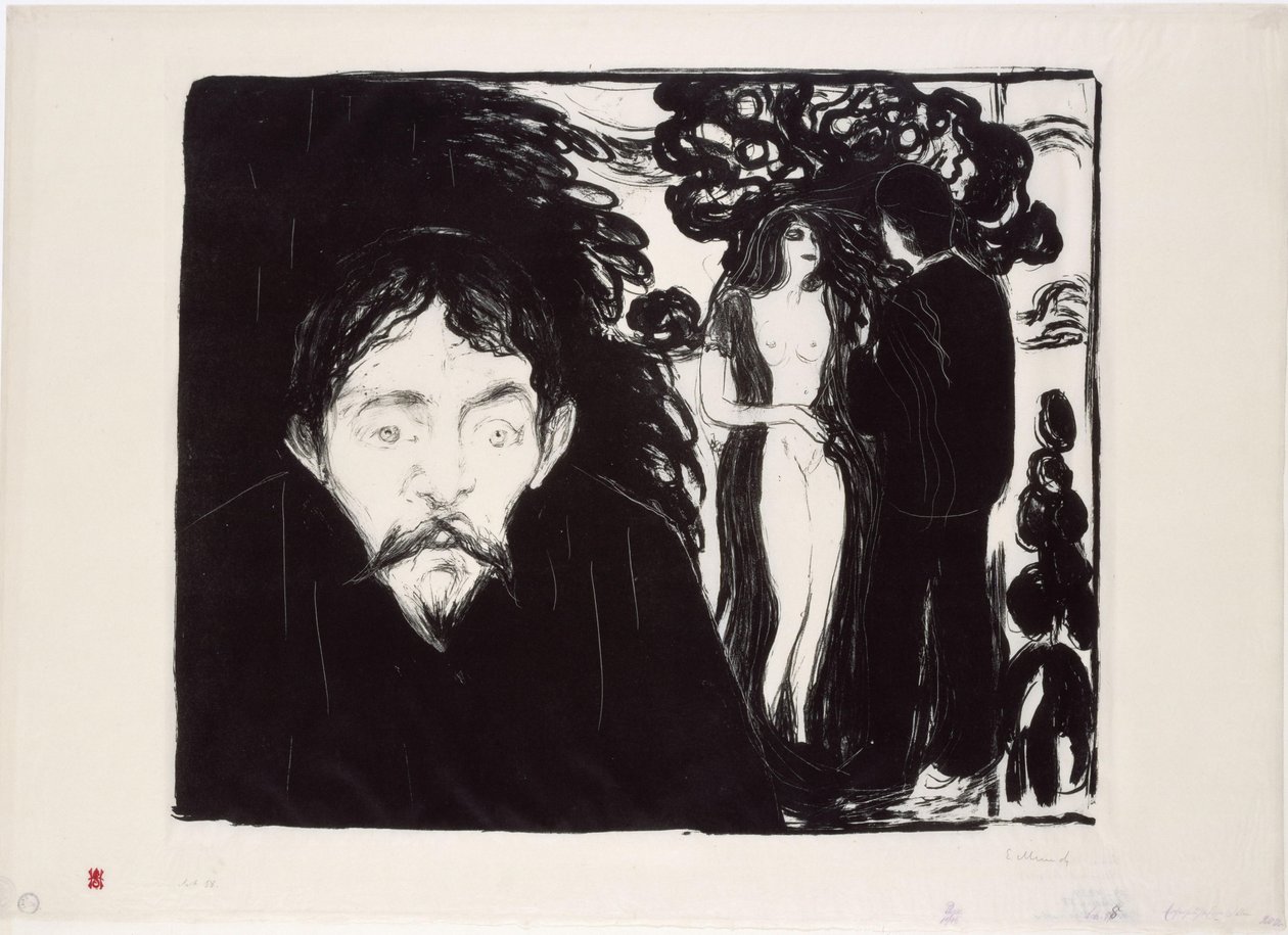 Svartsjuka II (stor) av Edvard Munch