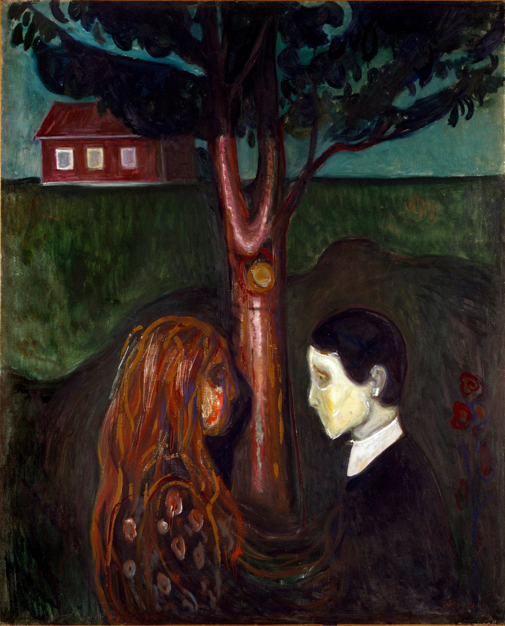 Ögon i ögonen Målning av Edvard Munch (1863-1944) 1894 Sön. 136x110 cm Oslo, Kommunala konstsamlingar Munchmuseet (Musee Munch) av Edvard Munch