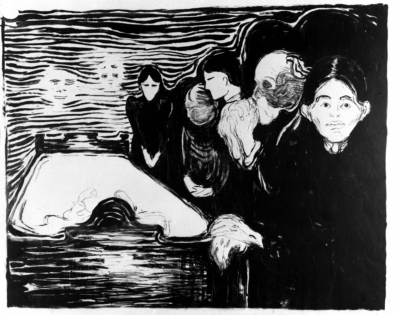 Kamp mot döden (litografi) av Edvard Munch