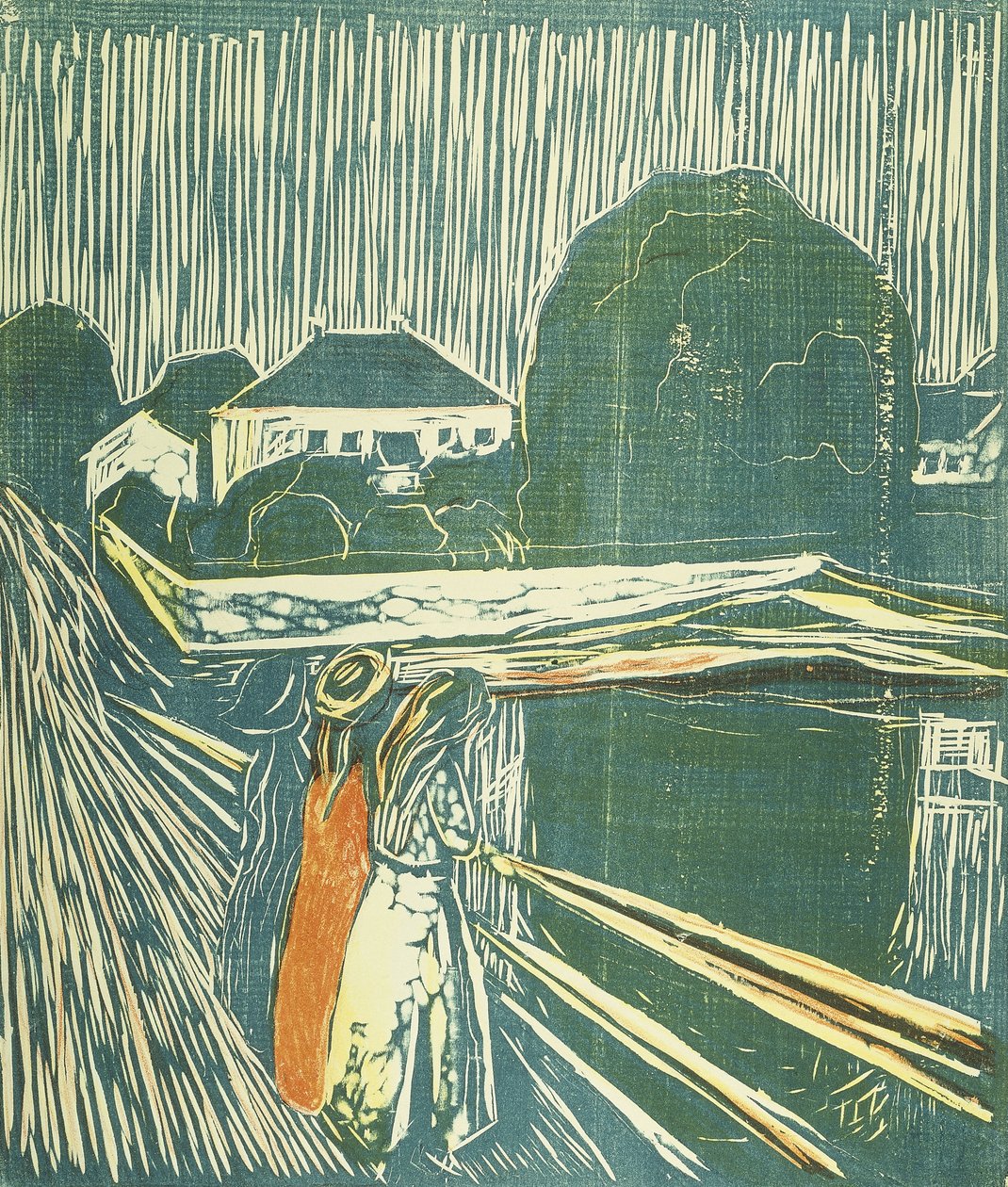Flickor på bron; flicka på bron av Edvard Munch