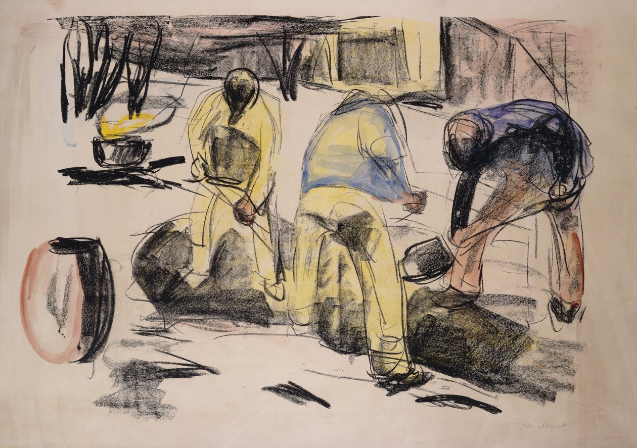 gravarbetare; Grävarbetare av Edvard Munch
