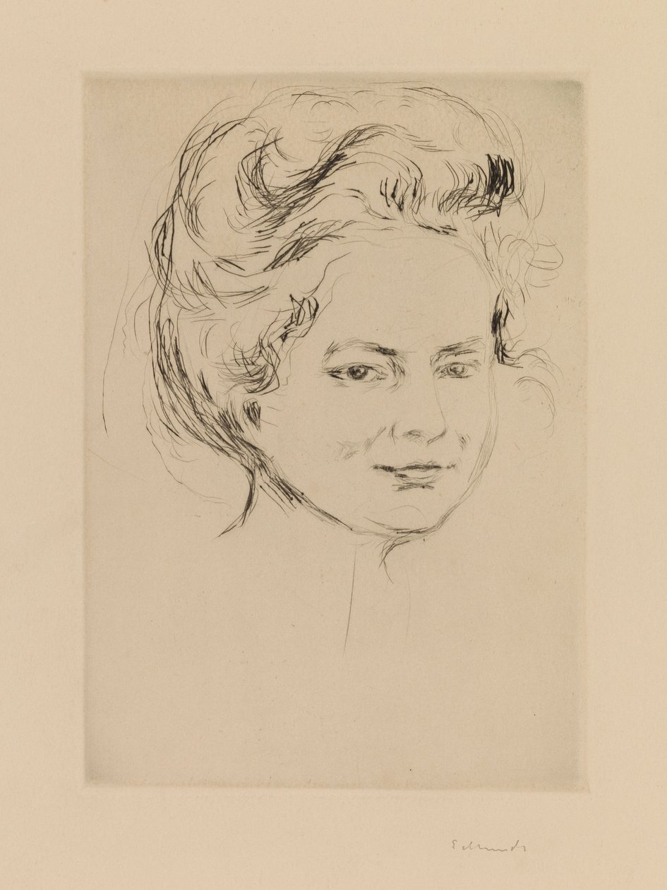 En flickas huvud av Edvard Munch