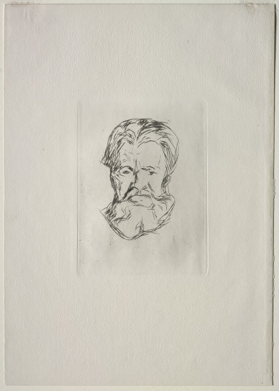 En mans huvud av Edvard Munch