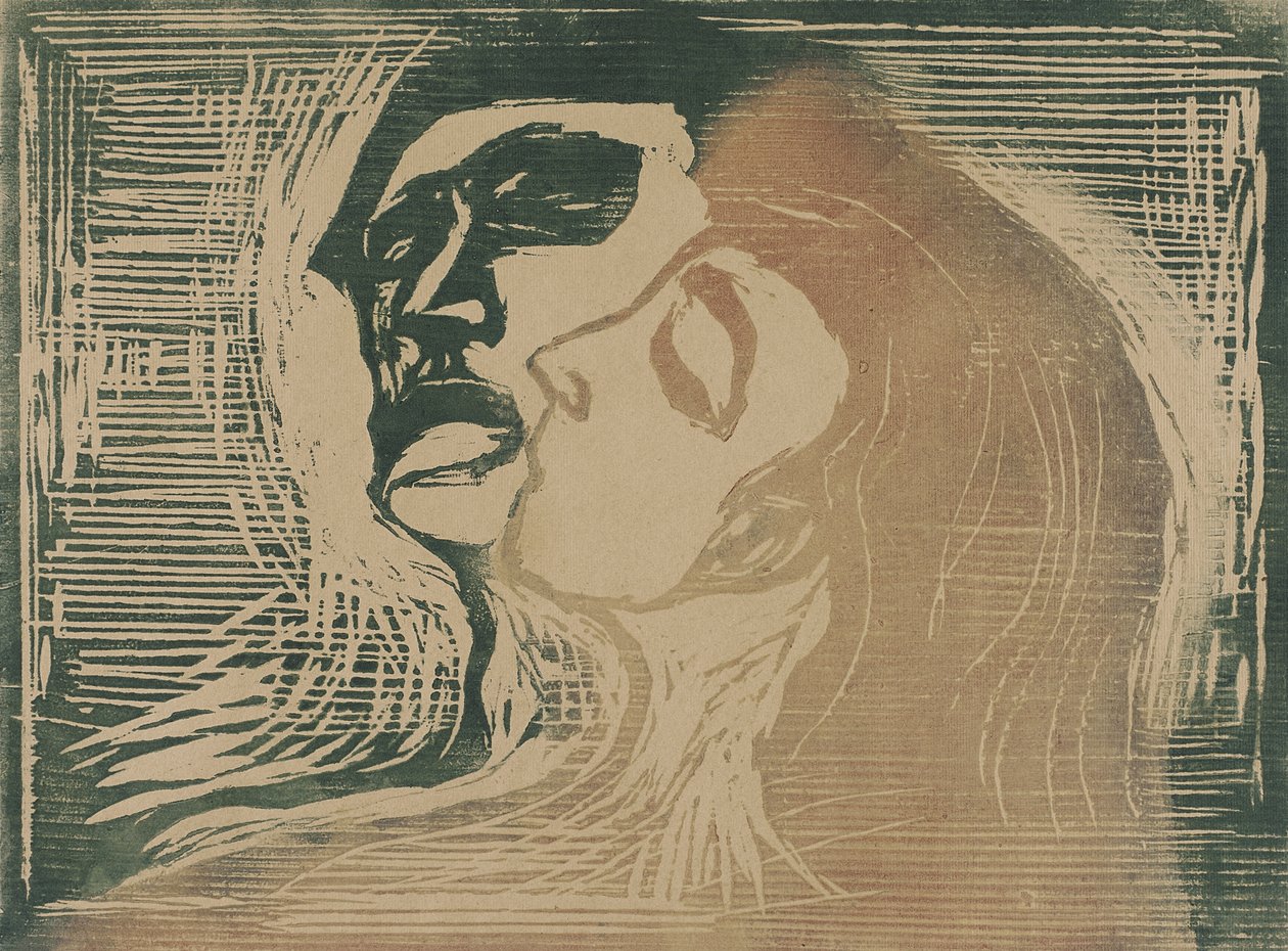 Huvud mot huvud av Edvard Munch