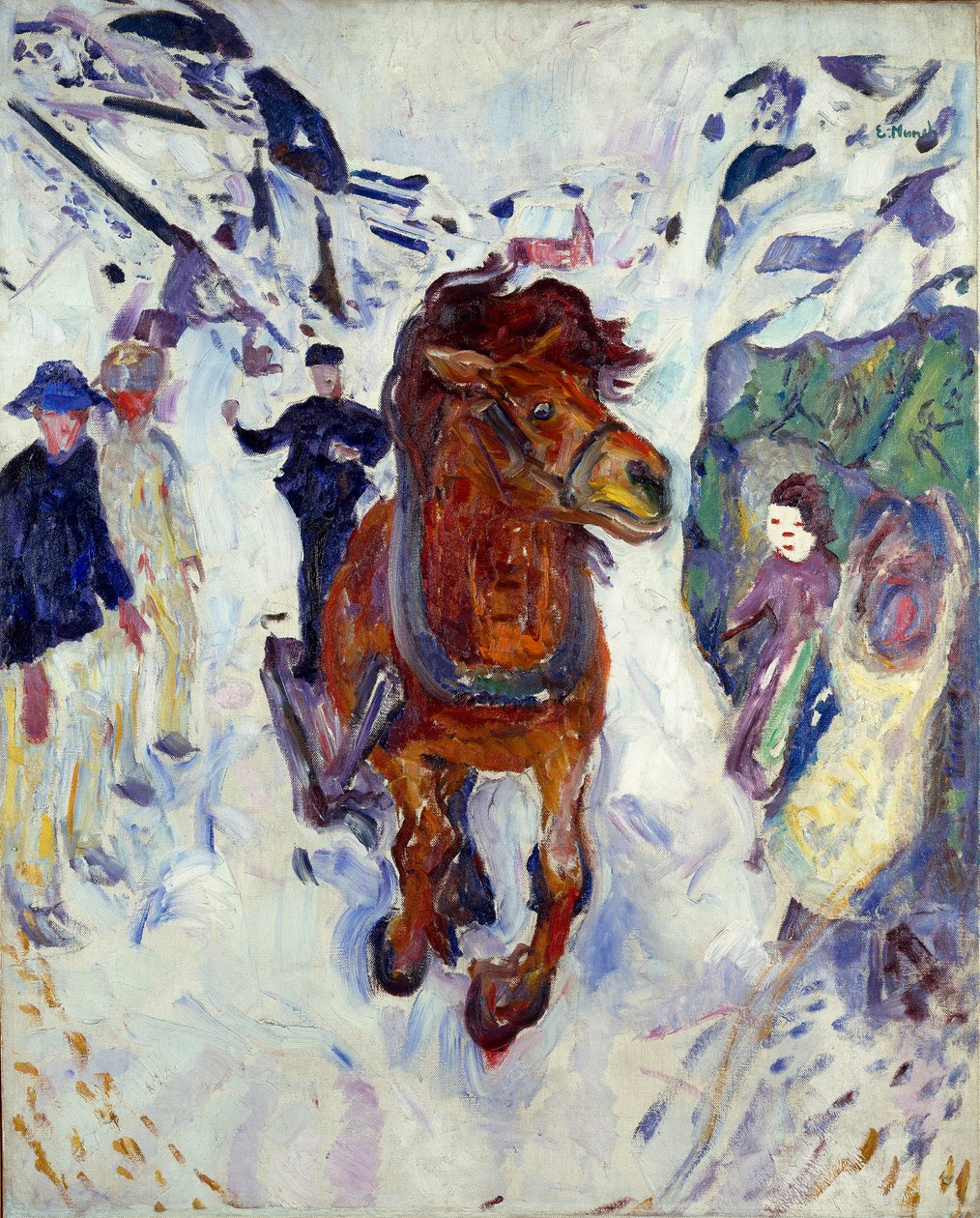 Hästgaloppsmålning av Edvard Munch (1863-1944) 1910-1912 Dim. 148x119,5 cm Oslo, Kommunala konstsamlingar Munchmuseet (Musee Munch) av Edvard Munch