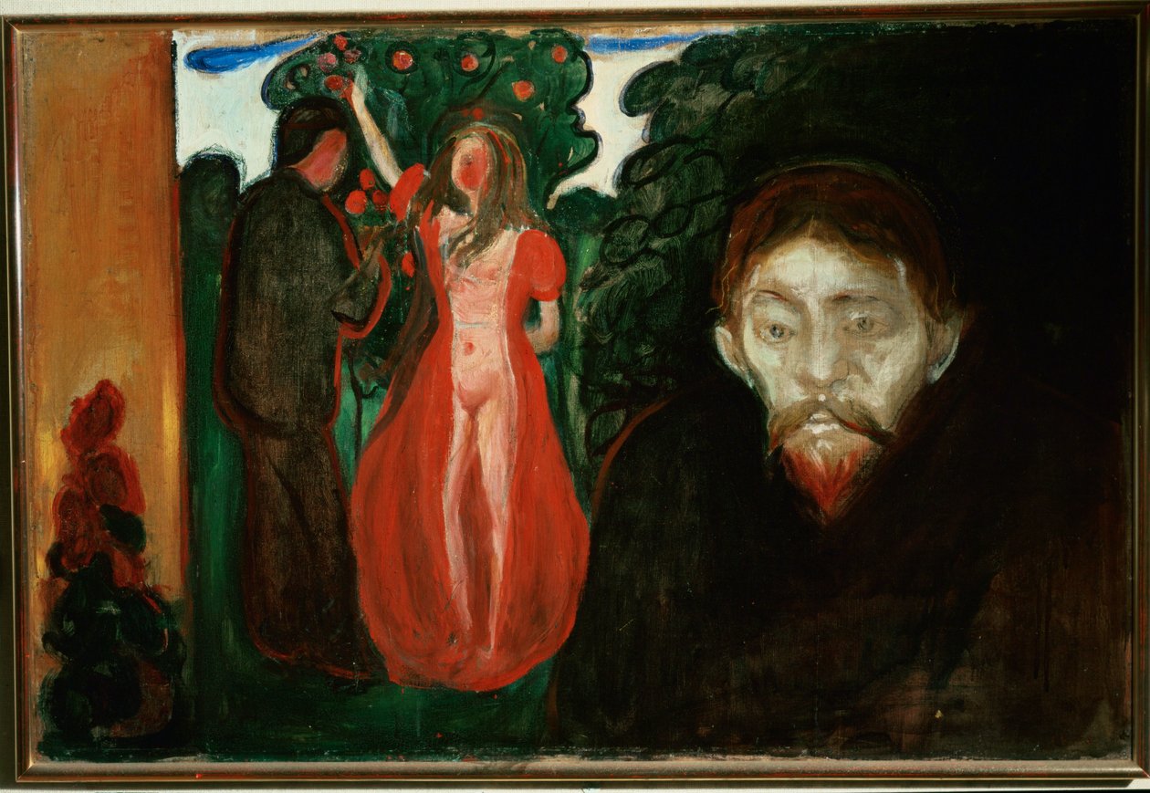 Jealousy (målning på duk) av Edvard Munch