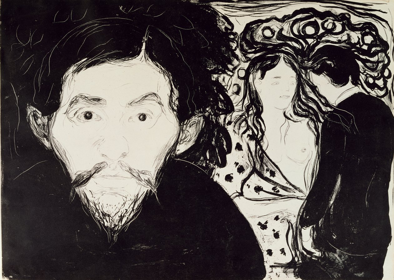 Svartsjuka, 1896 av Edvard Munch
