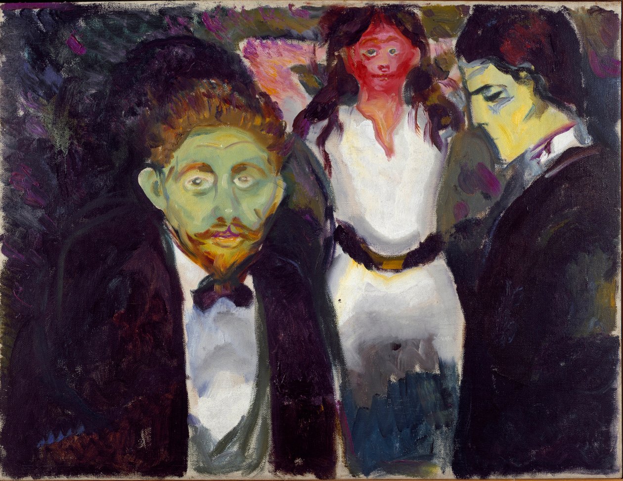 Svartsjukmålning av Edvard Munch (1863-1944) 1907 ca. Sol. 75x97,5 cm Oslo, Kommunala konstsamlingar Munchmuseet (Musee Munch) av Edvard Munch