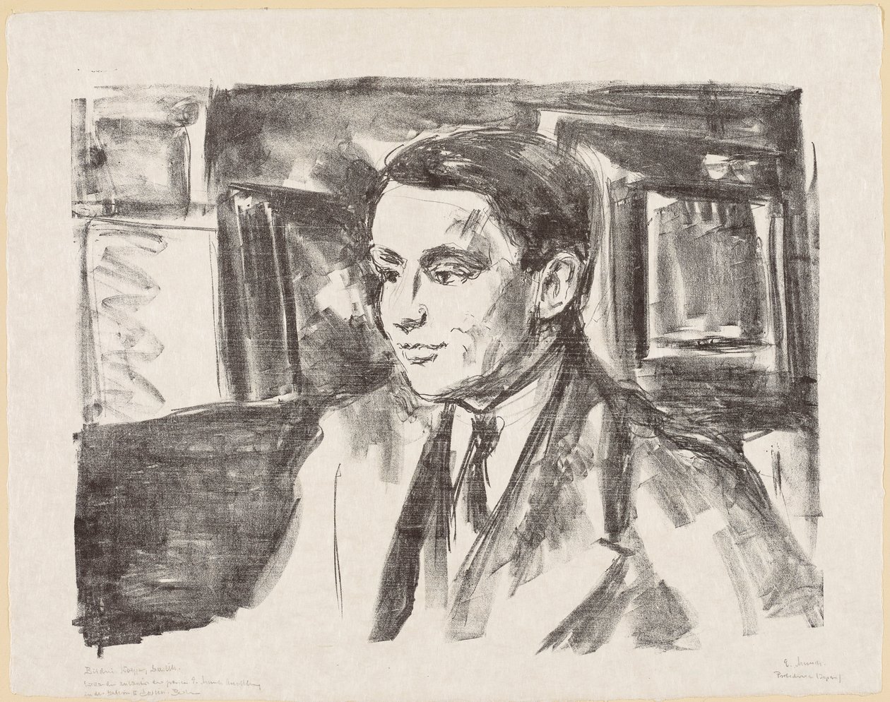 Ungdomsporträtt av Wolfgang Gurlitt av Edvard Munch
