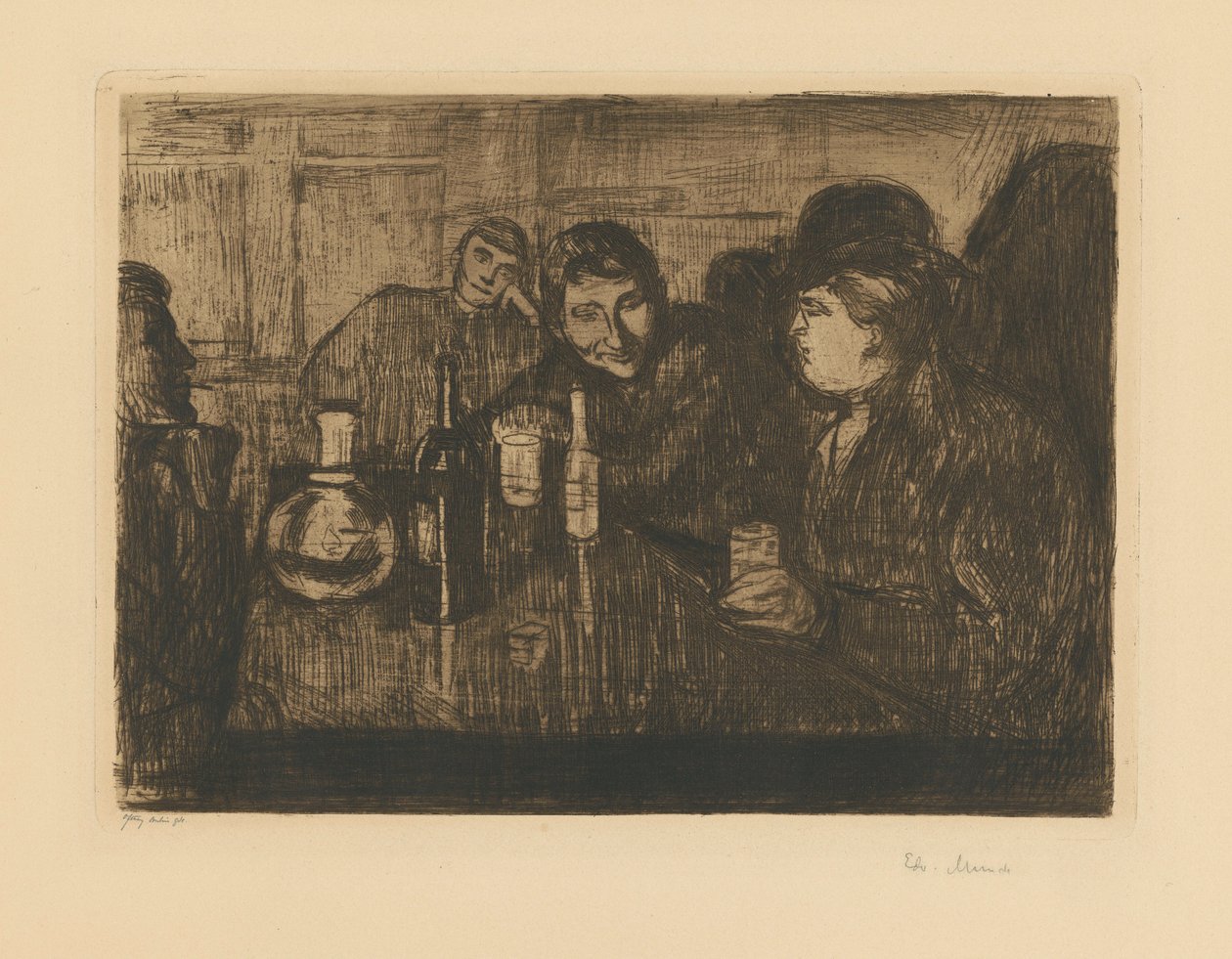 Kristiania-Boheme I av Edvard Munch