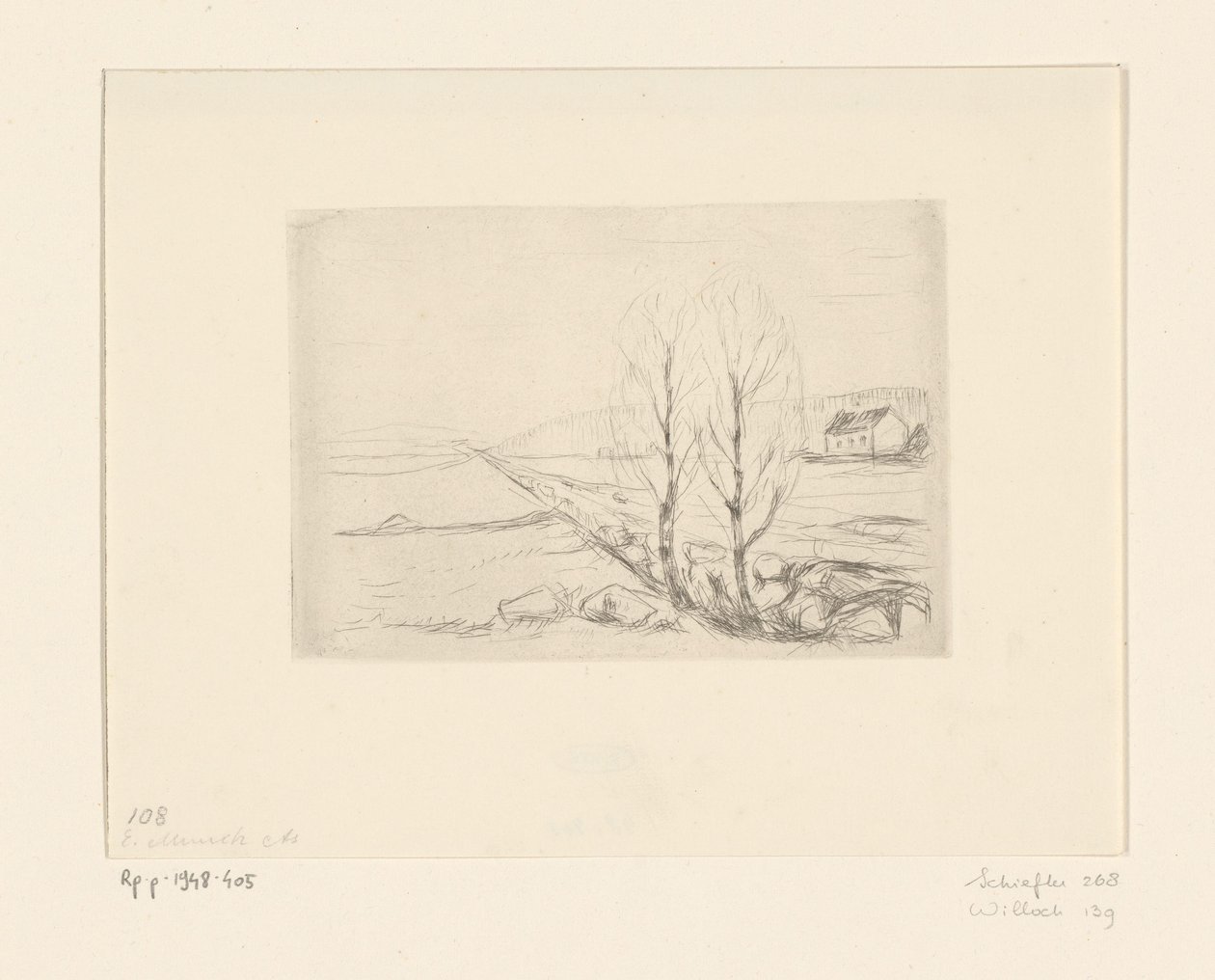 Landskap med hus Norskt landskap (originaltitel) av Edvard Munch
