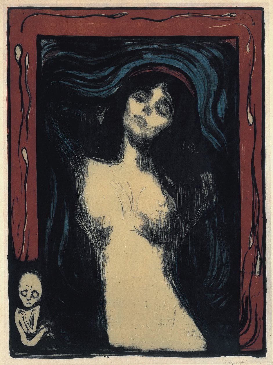 Madonna kärleksfull kvinna, 1895-1900 av Edvard Munch