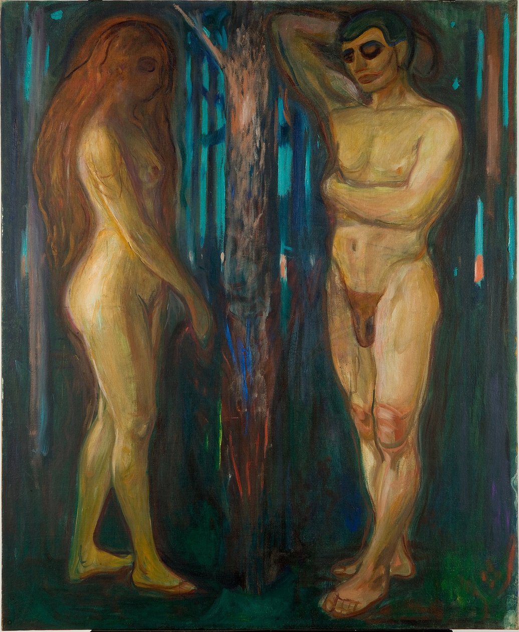 Metabolism par Munch, Edvard (1863-1944). Olja på duk, storlek: 175x143 av Edvard Munch