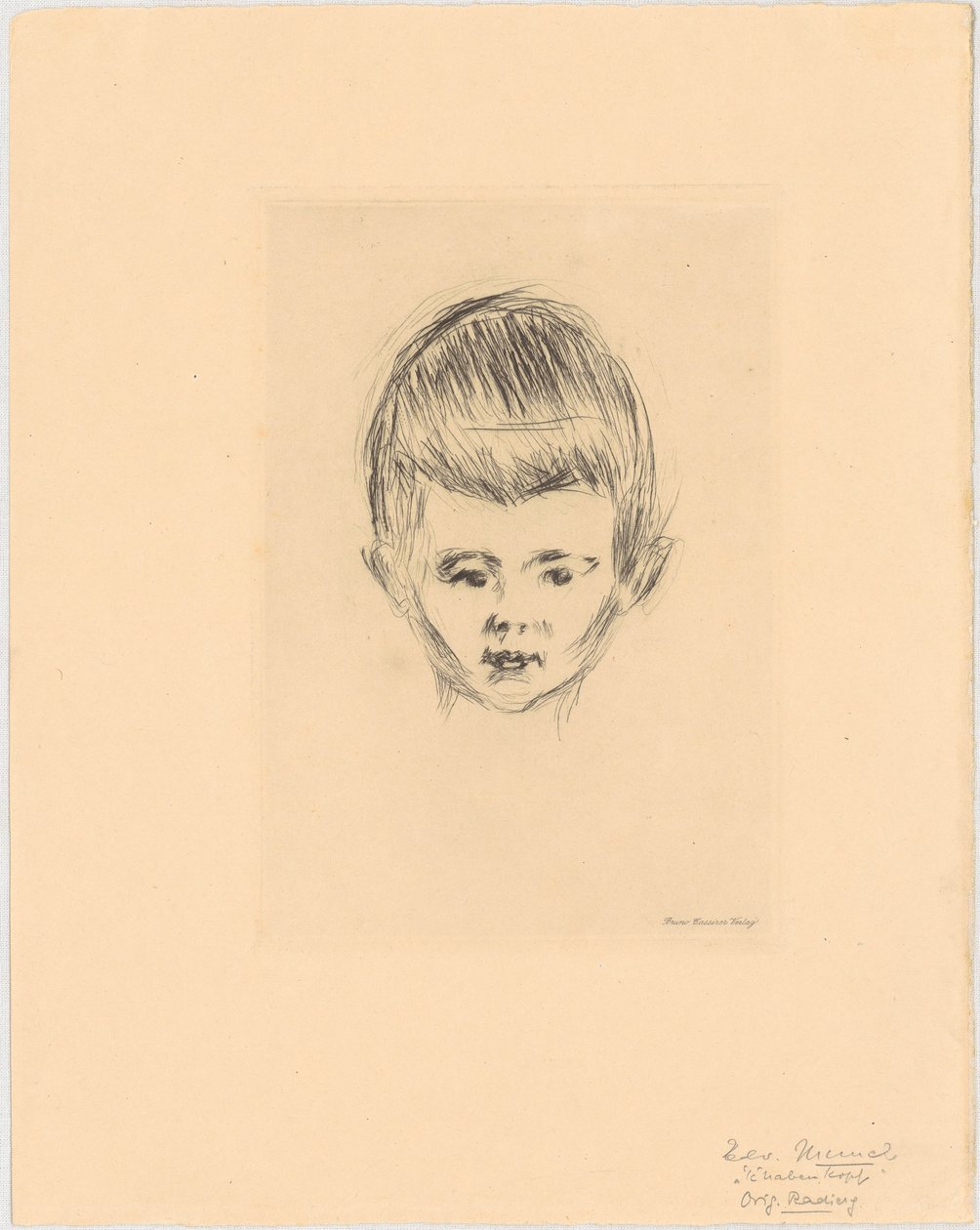 Porträtt av Andreas Schwarz av Edvard Munch
